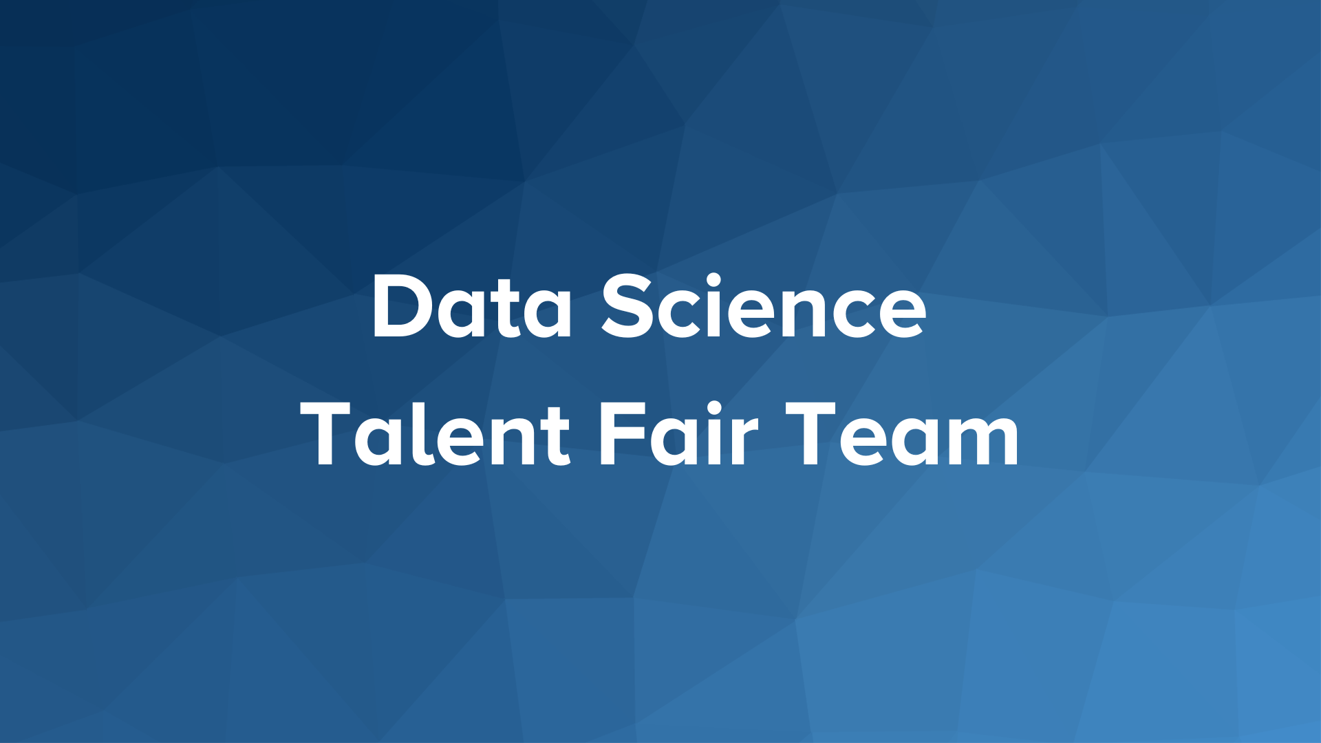 Data Science Talent Fair Team