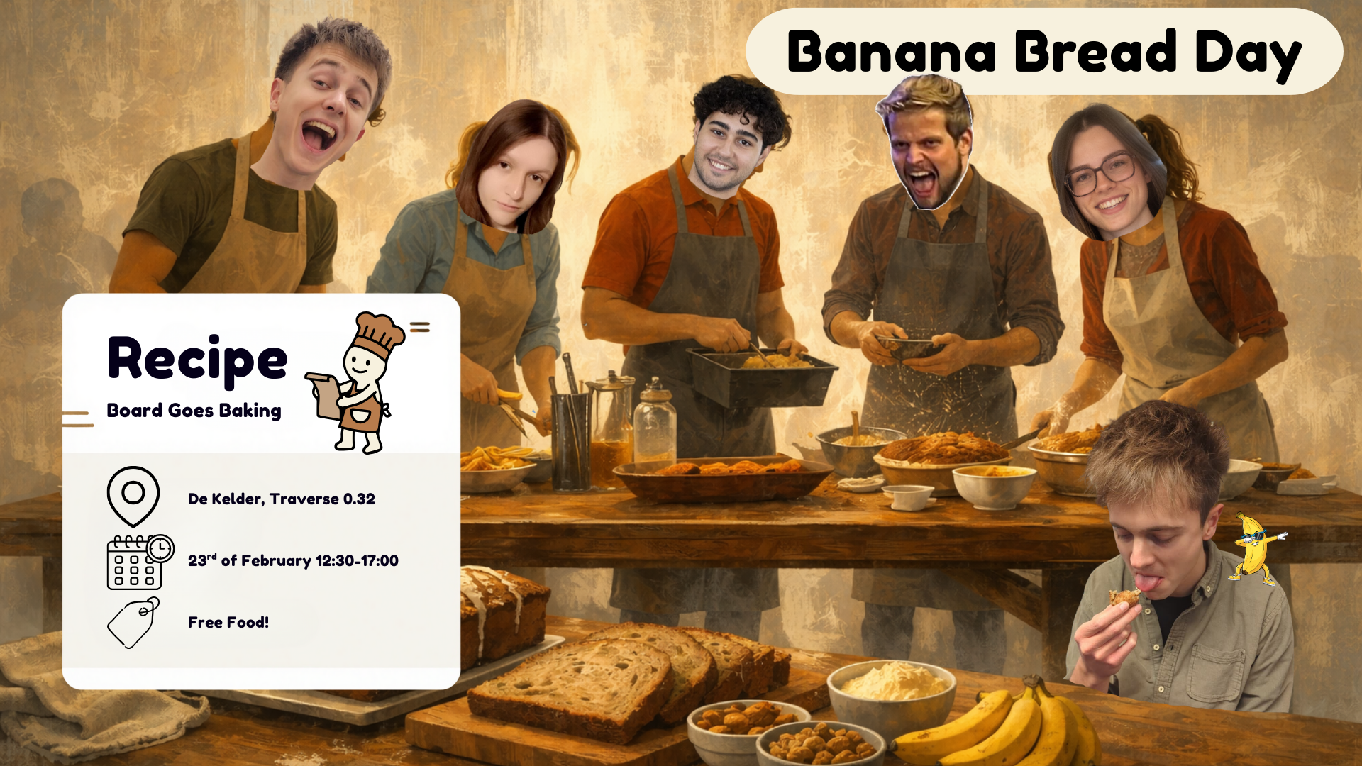 Board Goes Baking - Banana Bread Day
